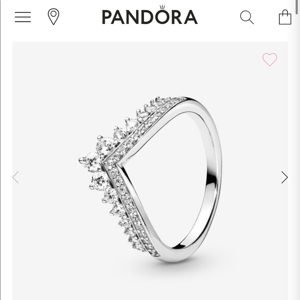 COPY - Pandora princess wishbone ring